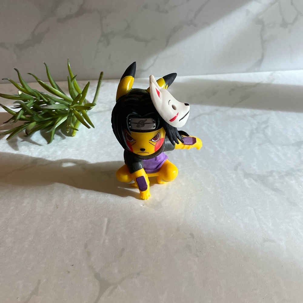 Pikachu Inspired Itachi Uchiha ANBU Naruto Crossover Mini Anime Figure 2 Inch